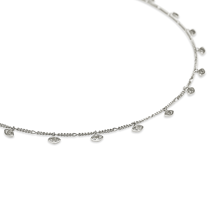 Eye Charm Necklace, silver - I N Ï B O