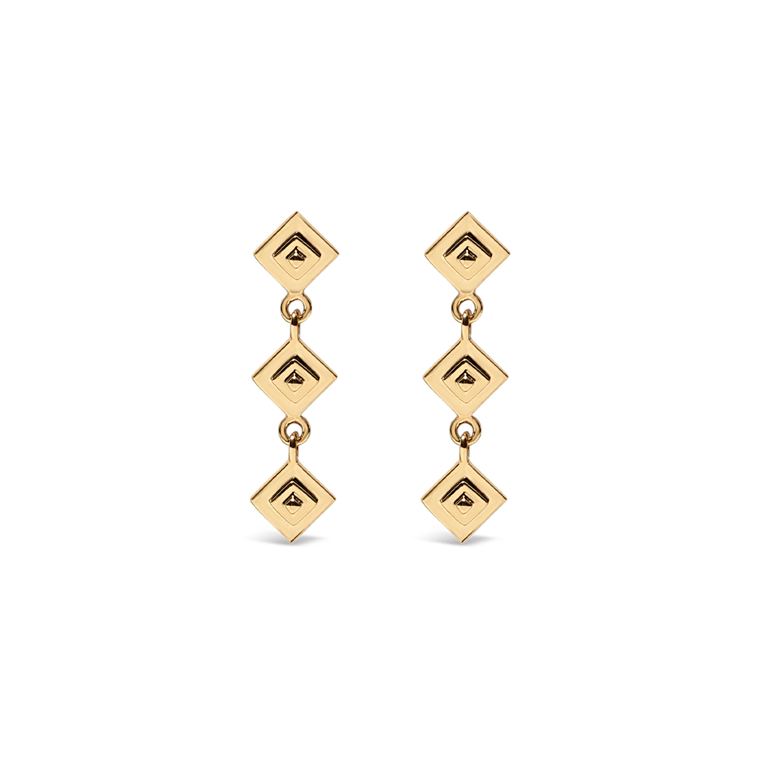 Issa Earrings, gold vermeil