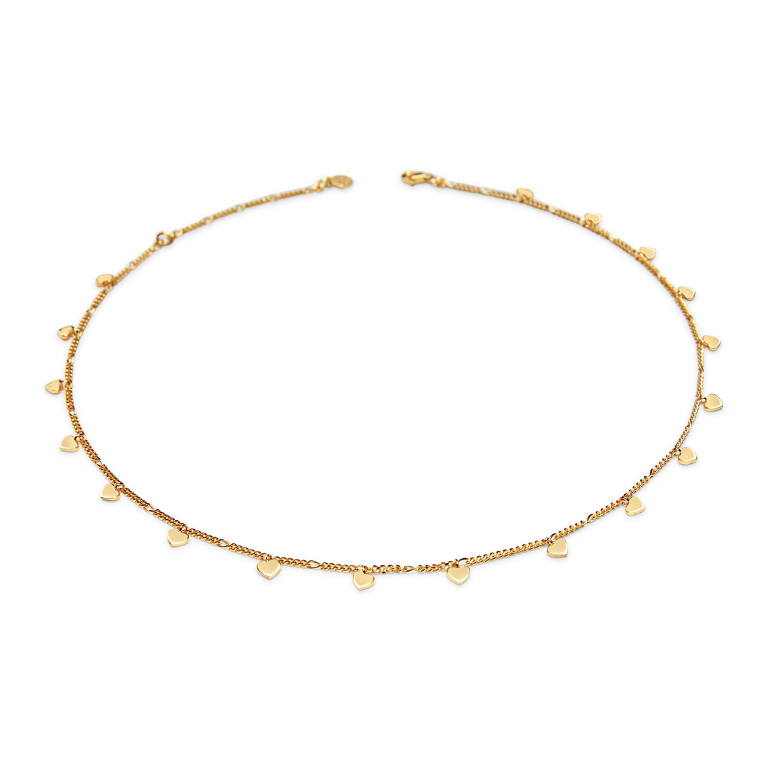 Loveheart Charm Necklace, gold vermeil - I N Ï B O