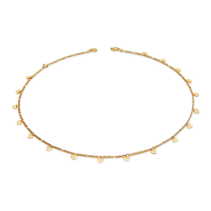 Loveheart Charm Necklace, gold vermeil - I N Ï B O